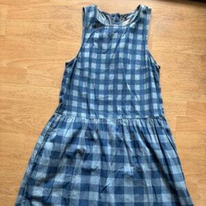 Topshop Denim Sleeveless Dress
